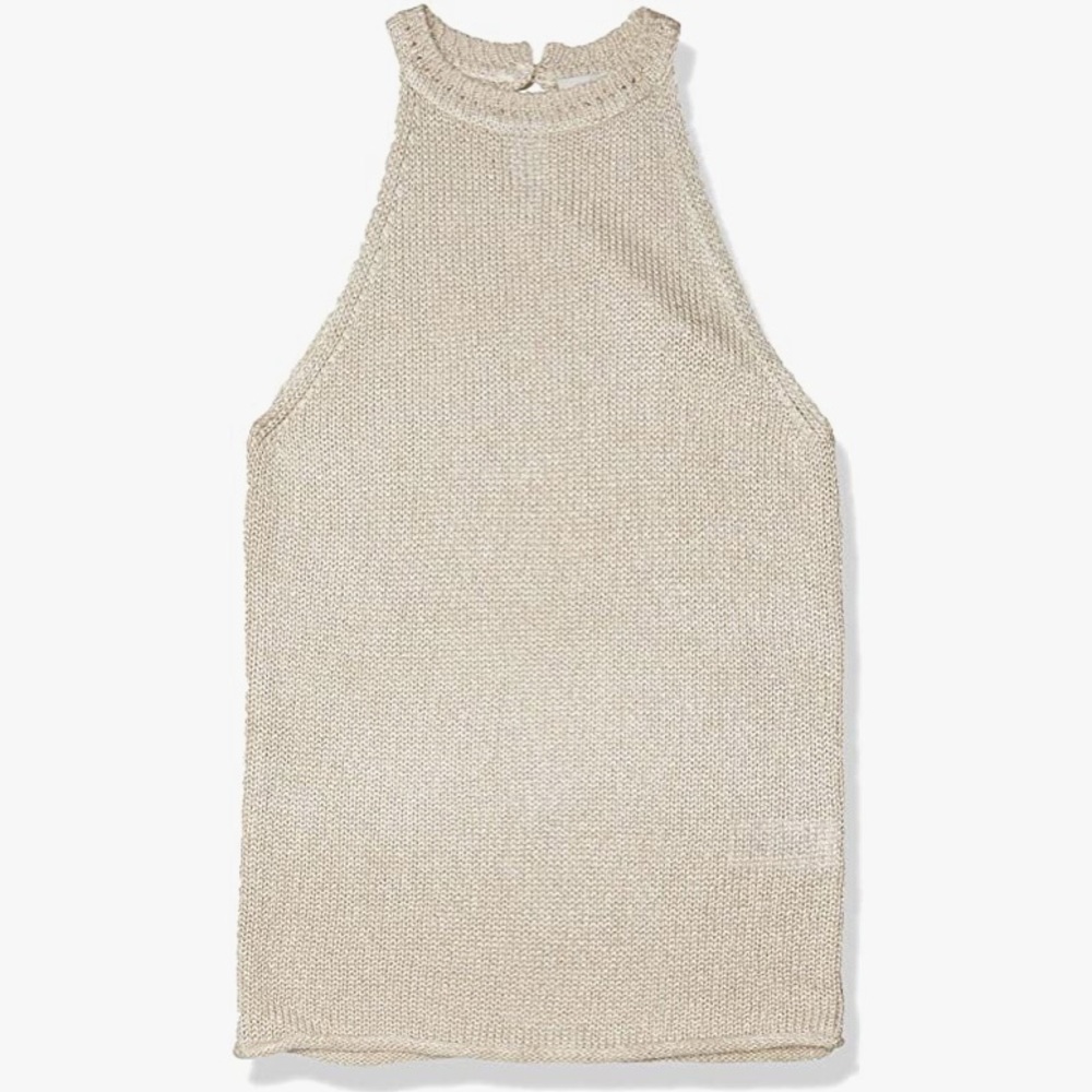 Joie Linen Blend Cam Knit Halter Tank - Picture 3 of 6